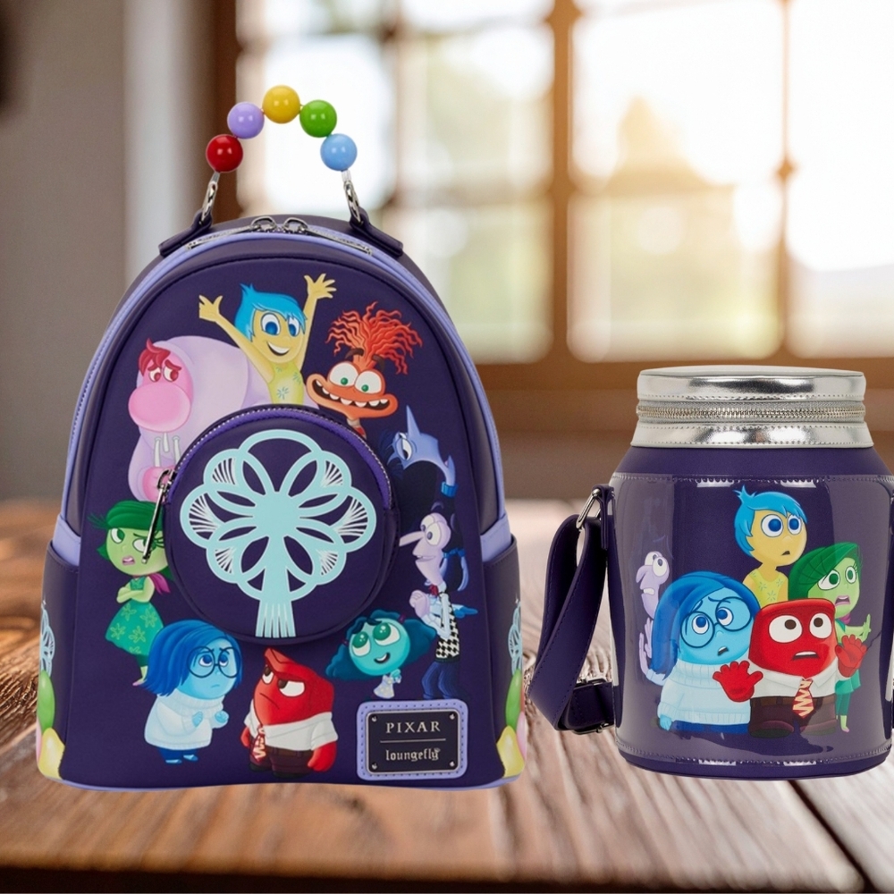Loungefly Purple Inside Out 2  Backpack And Crossbody Set. Price Is Firm.